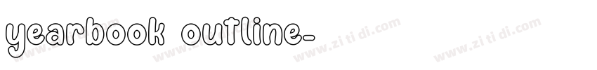 yearbook outline字体转换